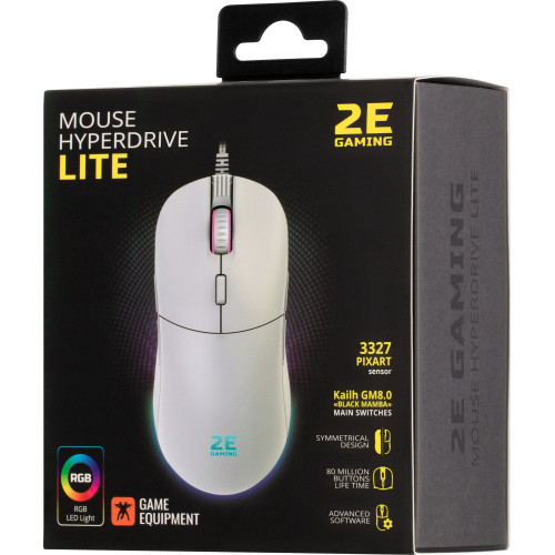 Мишка 2E Gaming HyperDrive Lite RGB White (2E-MGHDL-WT) - зображення 13