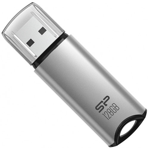 Флеш пам'ять USB 128Gb Silicon Power Marvel M02 Silver USB3.2 Gen 1 - зображення 1