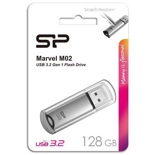 Флеш пам'ять USB 128Gb Silicon Power Marvel M02 Silver USB3.2 Gen 1 - зображення 4