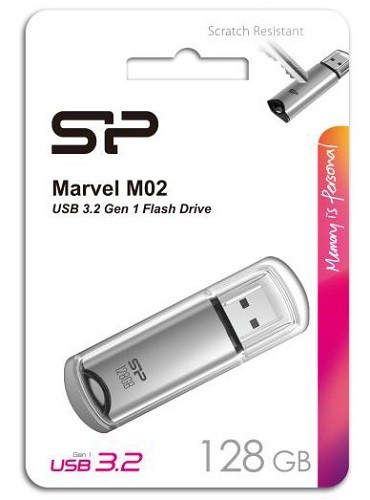 Флеш пам'ять USB 128Gb Silicon Power Marvel M02 Silver USB3.2 Gen 1 - зображення 4