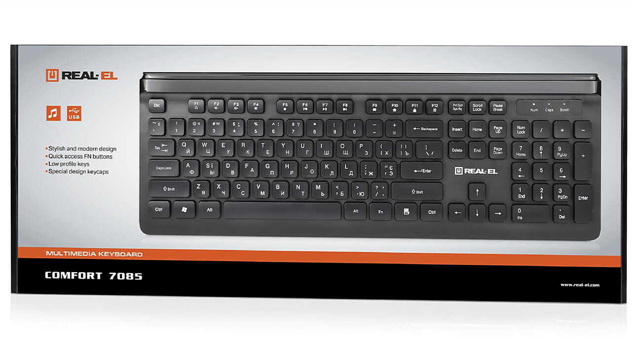 Клавіатура REAL-EL Comfort 7085 - зображення 4
