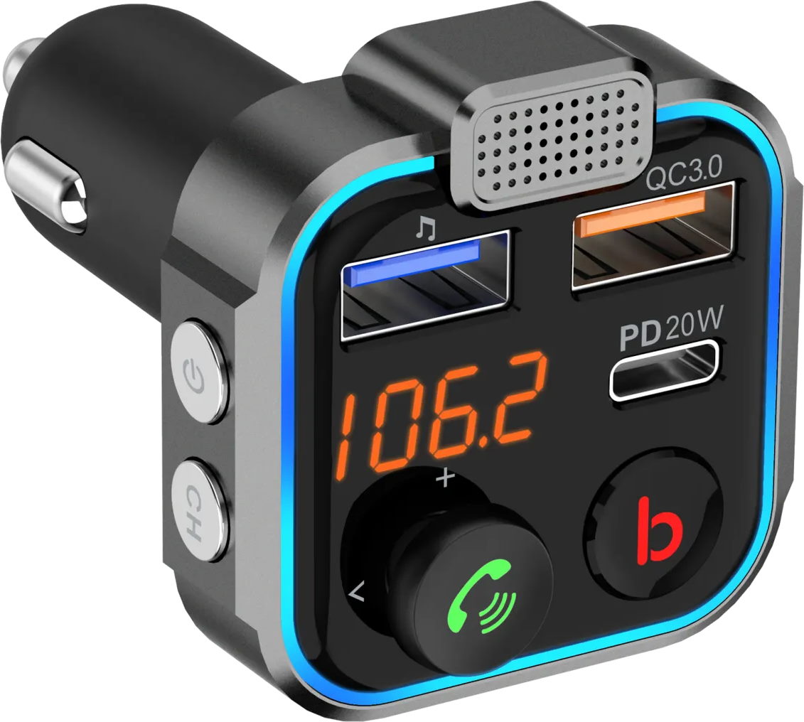 Автомобільний MP3 FM модулятор + блютуз Grand-X 99GRX Black - зображення 1