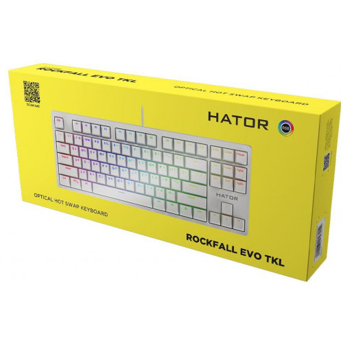 Клавіатура Hator Rockfall EVO TKL White (HTK-631) - зображення 5