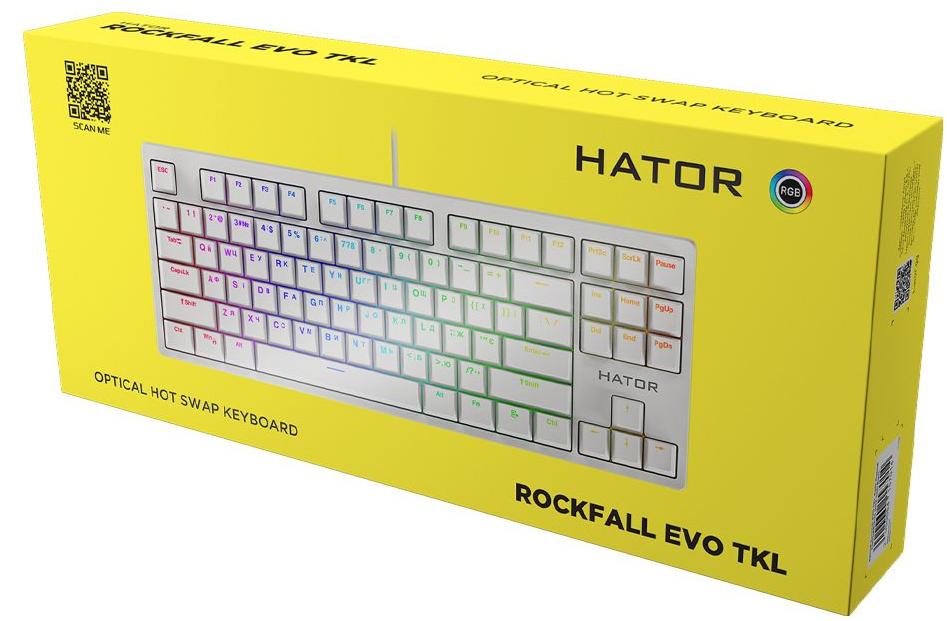 Клавіатура Hator Rockfall EVO TKL White (HTK-631) - зображення 5