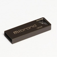Флеш пам'ять USB 16Gb Mibrand Stingray Grey USB2.0, метал