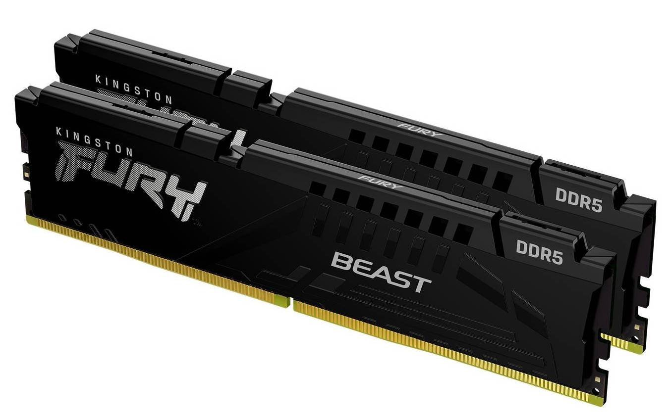 Пам'ять DDR5 RAM_64Gb (2x32Gb) 5200Mhz Kingston Fury Beast Black (KF552C40BBK2-64) - зображення 2