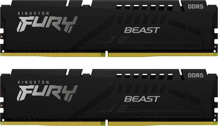 Пам'ять DDR5 RAM_64Gb (2x32Gb) 5200Mhz Kingston Fury Beast Black (KF552C40BBK2-64) - зображення 1