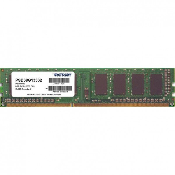 Пам'ять DDR3 RAM 8GB (1x8GB) 1333MHz Patriot Signature Line PC3-10666 CL9 - зображення 1