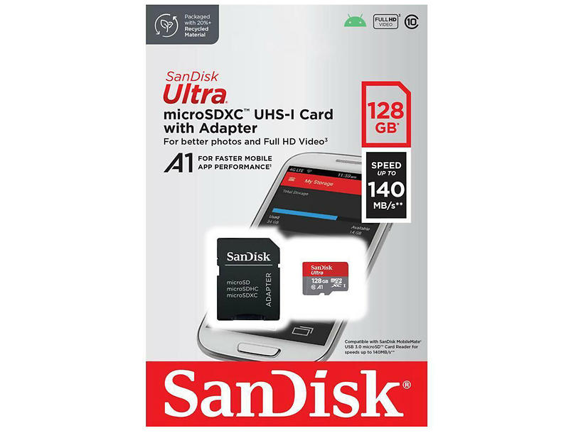 MicroSDXC 128 Gb SANDISK Ultra class 10 UHS-I U1 A1 - зображення 2