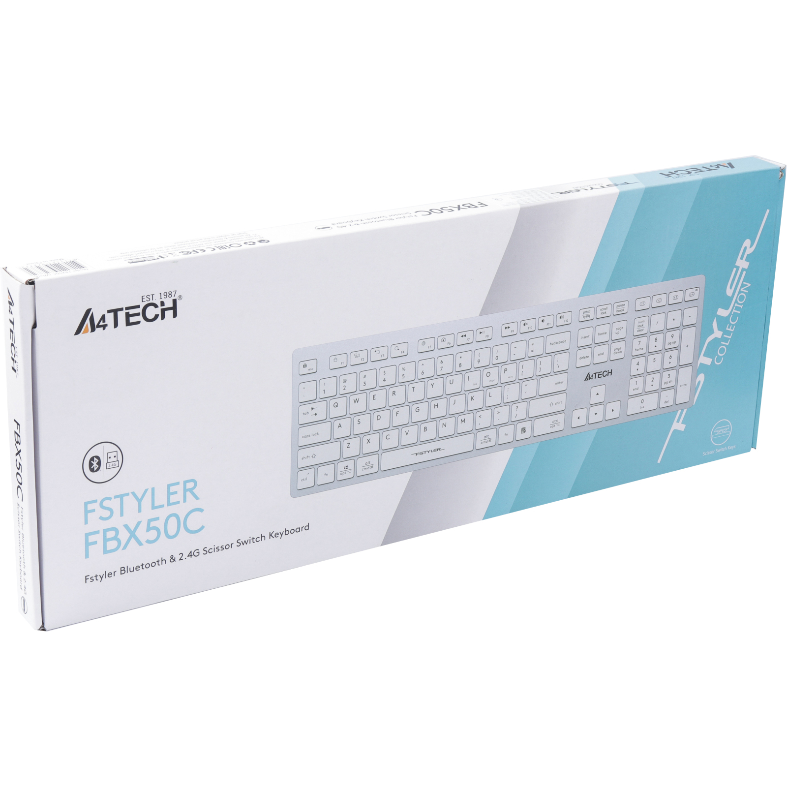 Клавіатура A4-Tech FBX50C White - зображення 7