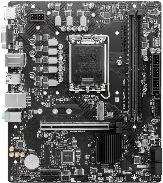 Мат. плата s1700 MSI PRO B760M-E DDR4 - зображення 2