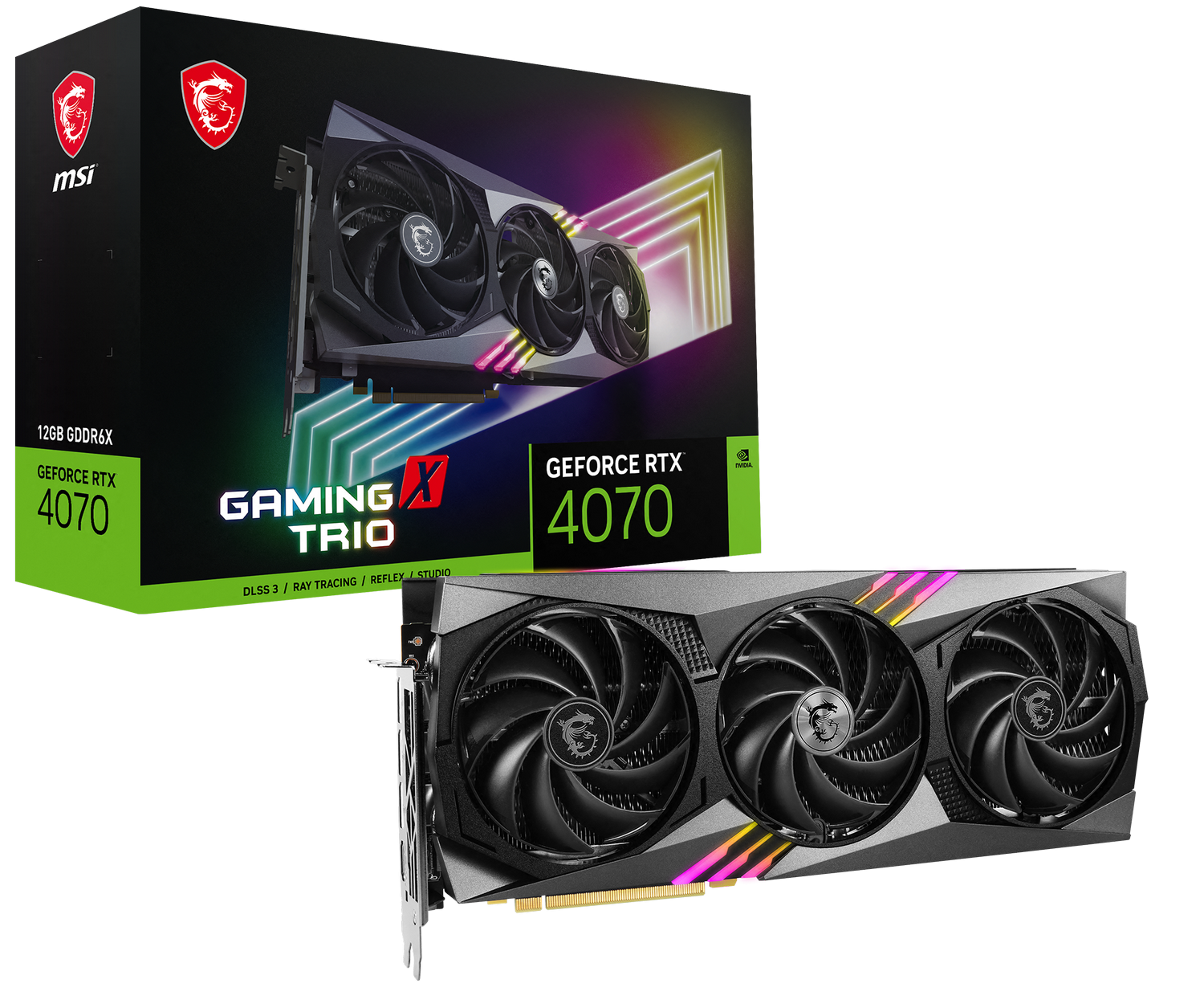 Відеокарта GeForce RTX 4070 12 GDDR6X MSI GAMING X TRIO (RTX 4070 GAMING X TRIO 12G) - зображення 8