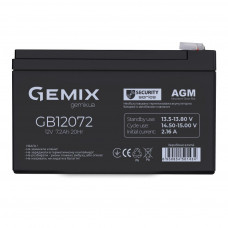Акумуляторна батарея Gemix (GB12072) 12V  7.2Ah - зображення 1
