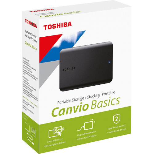 Зовнішній жорсткий диск HDD 4000GB Toshiba Canvio Basics 2022 Black HDTB540EK3CA - зображення 5