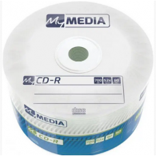CDR-disk 700Mb MyMedia MATT SILVER Wrap 52X, 50 шт
