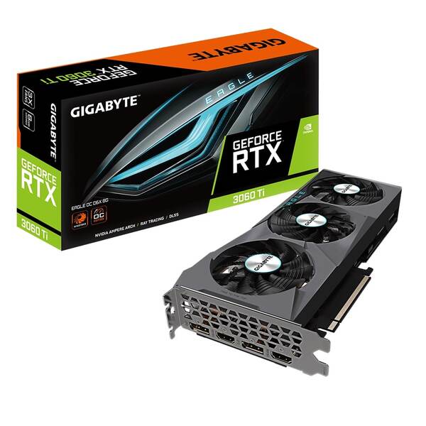 Відеокарта GeForce RTX 3060 Ti 8 GDDR6X Gigabyte EAGLE OC (GV-N306TXEAGLE OC-8GD) - зображення 1