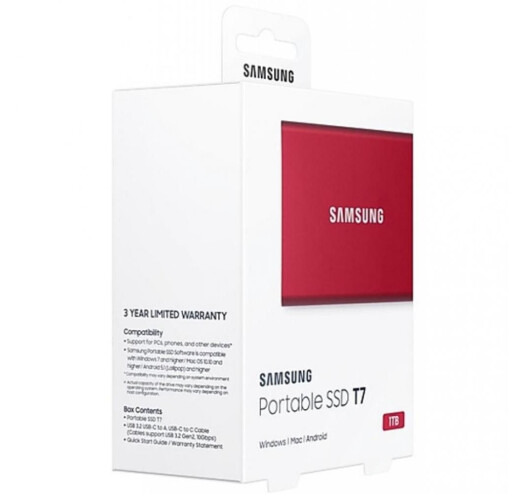 Зовнішній накопичувач SSD 1TB Samsung T7 Red (MU-PC1T0R\/WW) - зображення 8