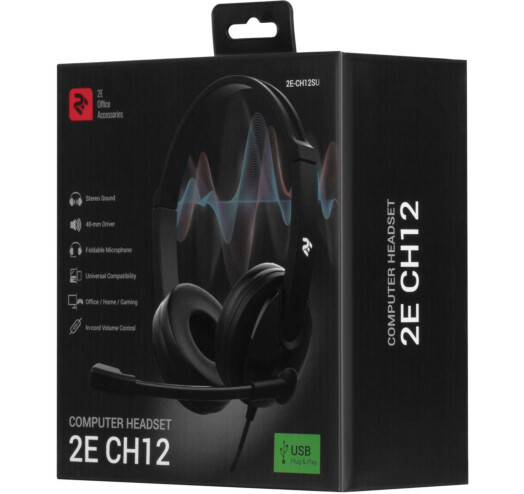 Гарнітура 2E CH12 On-Ear Black (2E-CH12SJ) - зображення 6