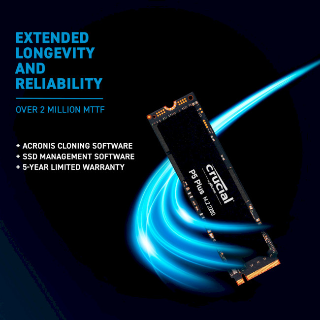 Накопичувач SSD NVMe M.2 2000GB Crucial Micron P5 Plus (CT2000P5PSSD8) - зображення 6