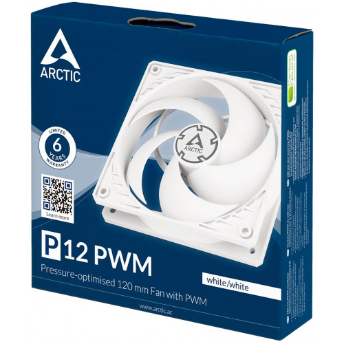 Вентилятор для корпусів 120 мм Arctic P12 PWM White (ACFAN00171A) - зображення 5