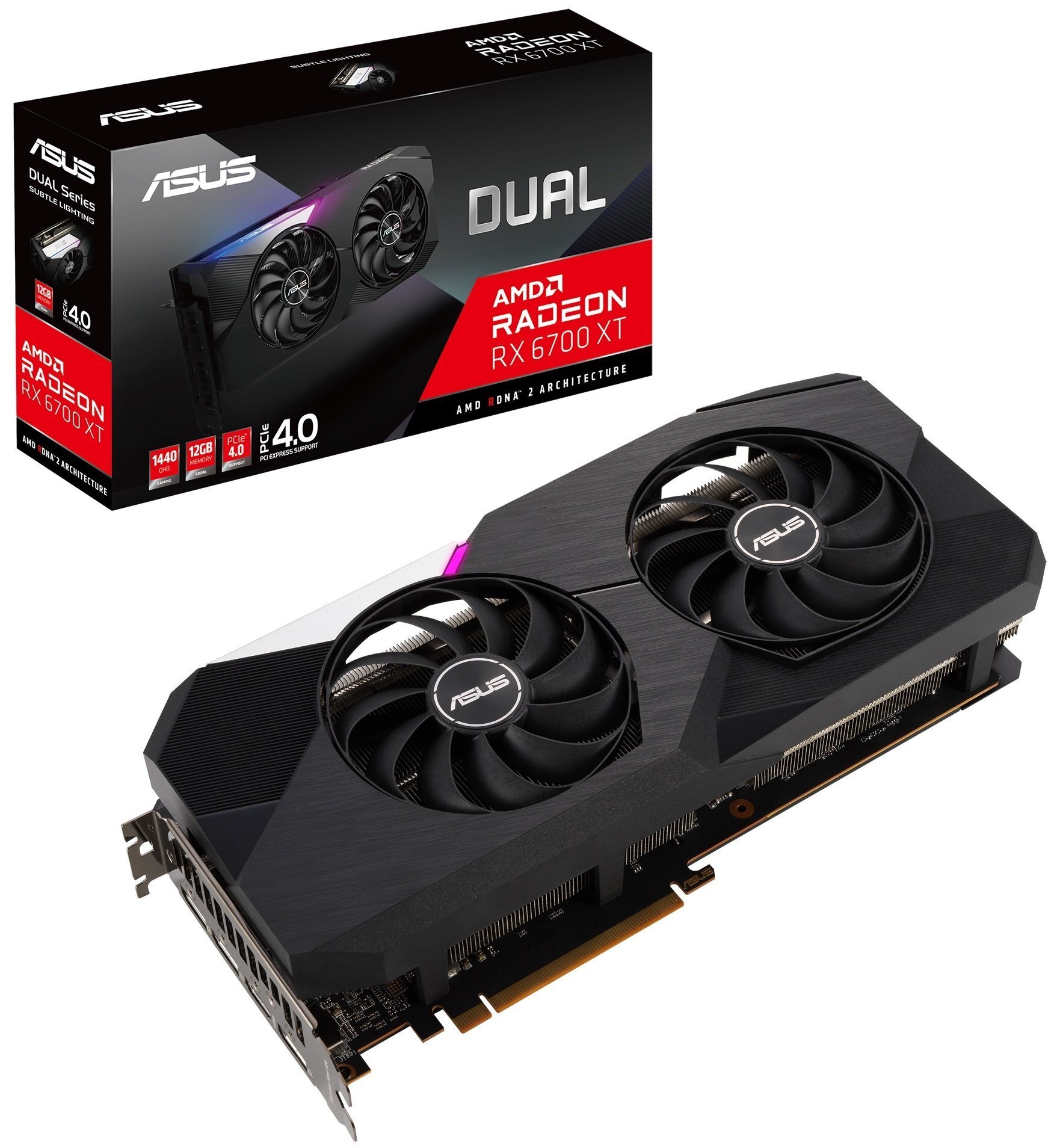 Відеокарта ATI Radeon RX 6700 XT 12 Gb GDDR6 Asus (DUAL-RX6700XT-12G) - зображення 1