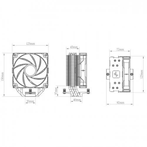 Вентилятор Deepcool AG400 LED - зображення 9