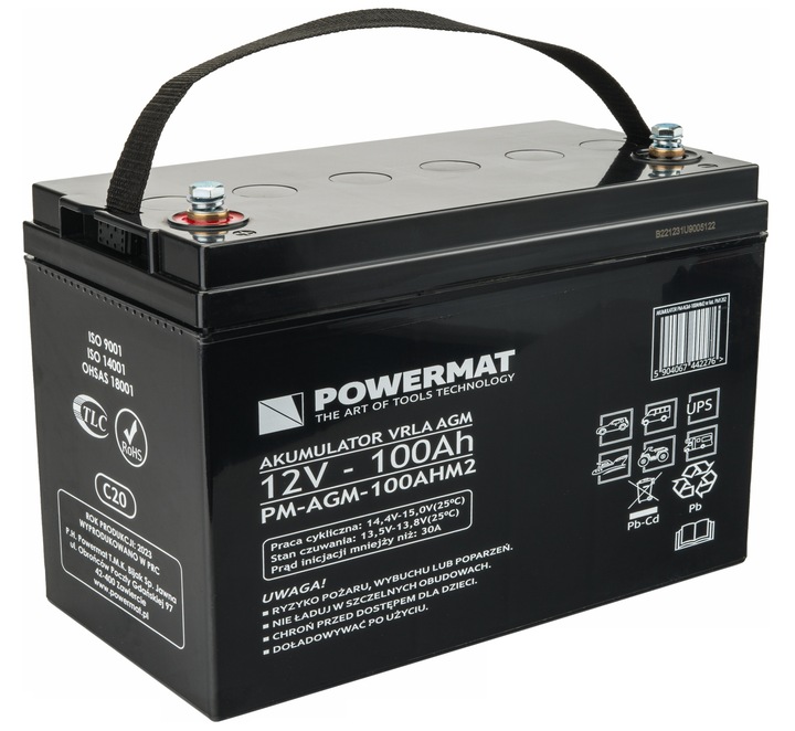 Акумуляторна батарея Powermat C20 12V 100Ah VRLA AGM (PM-AGM-100AHM2) - зображення 1