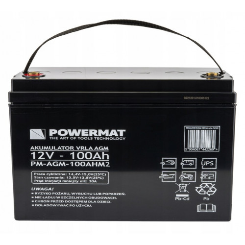 Акумуляторна батарея Powermat C20 12V 100Ah VRLA AGM (PM-AGM-100AHM2) - зображення 2