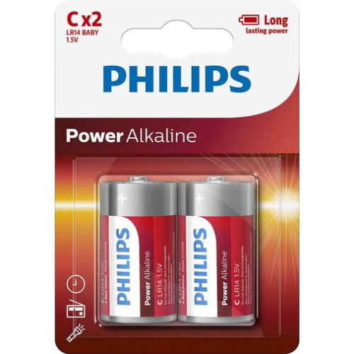 Батарейки Philips C LR14 Power Alkaline - зображення 1