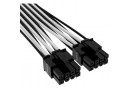 Кабель живлення Video power CORSAIR Premium Individually Sleeved 12+4pin PCIe Gen 5 600W 12VHPWR White\/Black - зображення 2