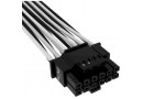 Кабель живлення Video power CORSAIR Premium Individually Sleeved 12+4pin PCIe Gen 5 600W 12VHPWR White\/Black - зображення 3
