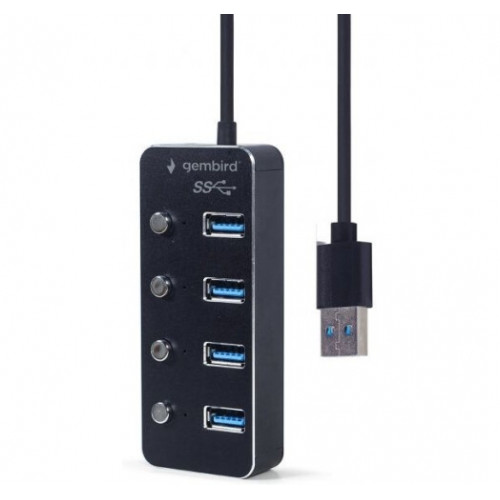 Концентратор USB 3.0 Gembird UHB-U3P4P-01 - зображення 2