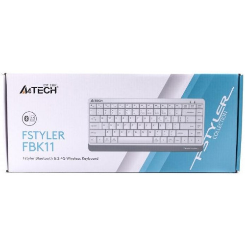 Клавіатура A4-Tech FBK11 Wireless White - зображення 5