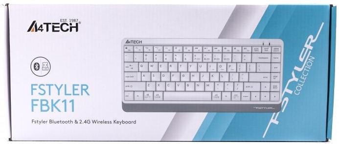 Клавіатура A4-Tech FBK11 Wireless White - зображення 5