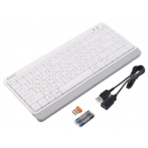 Клавіатура A4-Tech FBK11 Wireless White - зображення 4