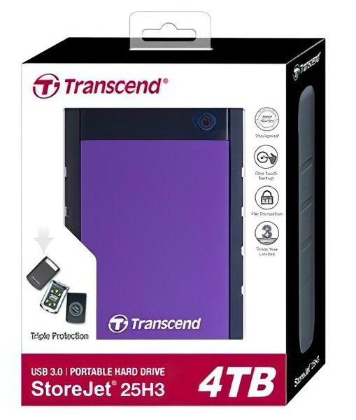 Зовнішній жорсткий диск HDD 4000Gb Transcend (TS4TSJ25H3P) - зображення 5