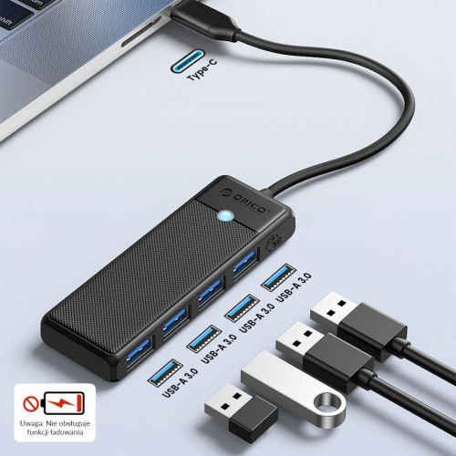 Концентратор USB 3.0 Orico Type-C to 4xUSB3.0 - зображення 3