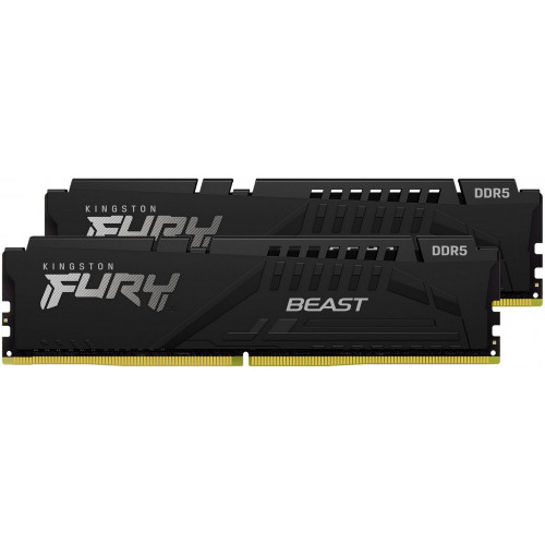 Пам'ять DDR5 RAM_64Gb (2x32Gb) 6000Mhz Kingston Fury Beast Black (KF560C40BBK2-64) - зображення 1