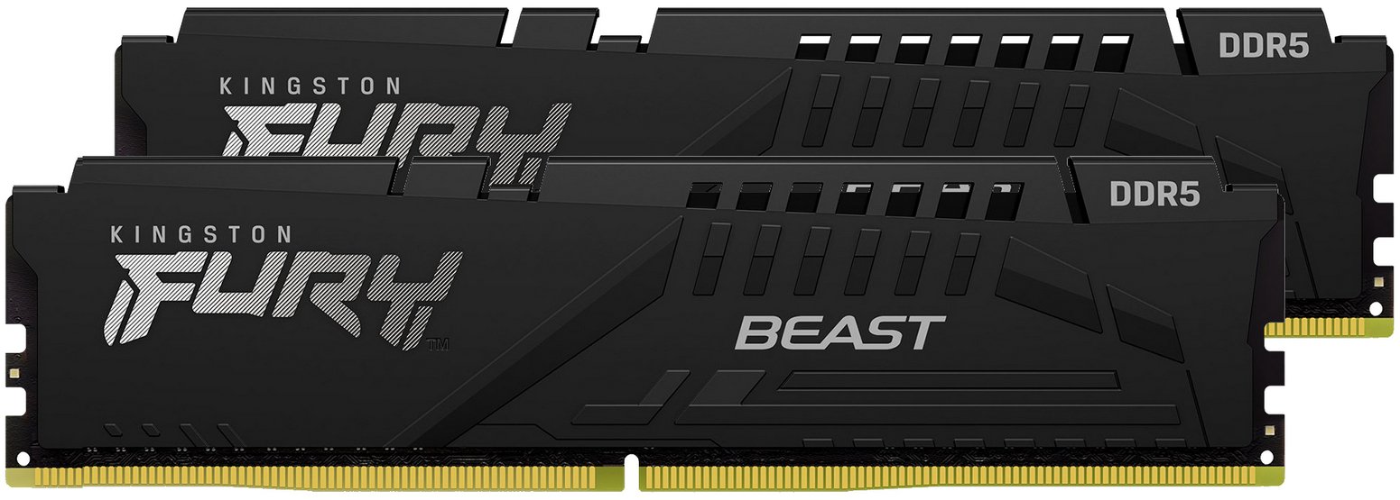 Пам'ять DDR5 RAM_64Gb (2x32Gb) 6000Mhz Kingston Fury Beast Black (KF560C40BBK2-64) - зображення 1