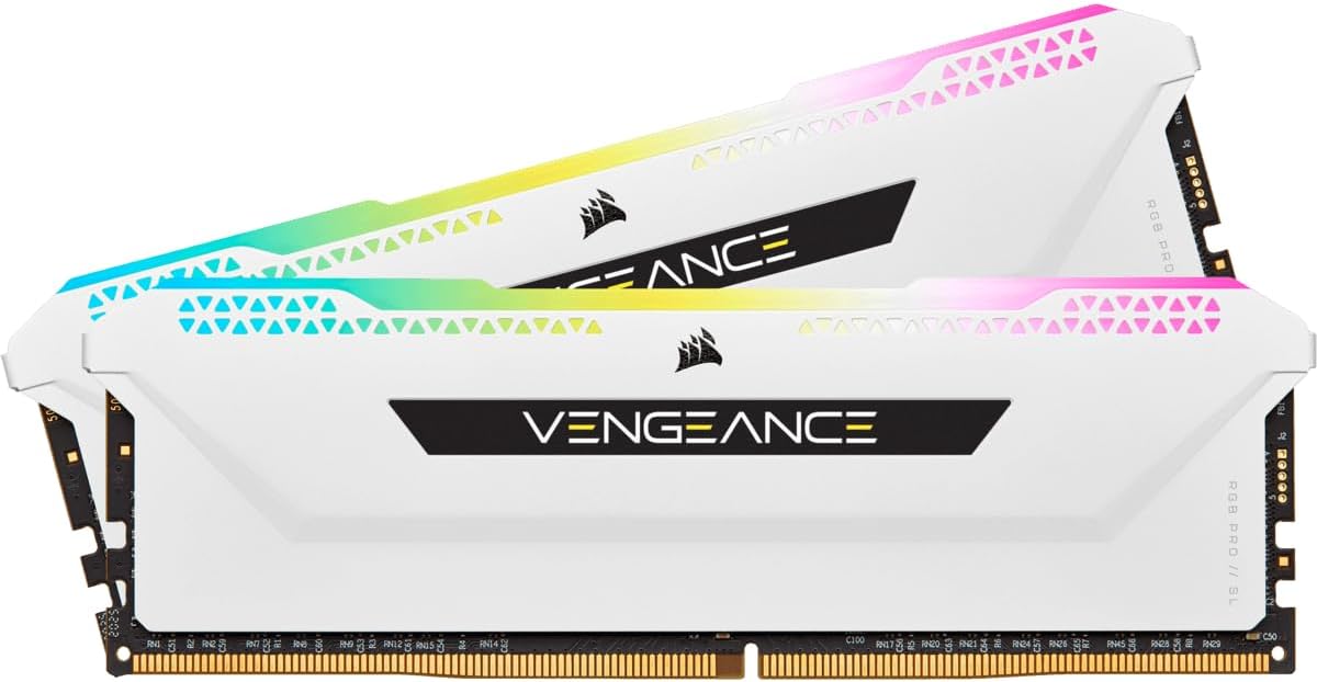 Пам'ять DDR4 RAM_32Gb (2x16Gb) 3600Mhz Corsair Vengeance RGB Pro SL White (CMH32GX4M2D3600C18W) - зображення 2
