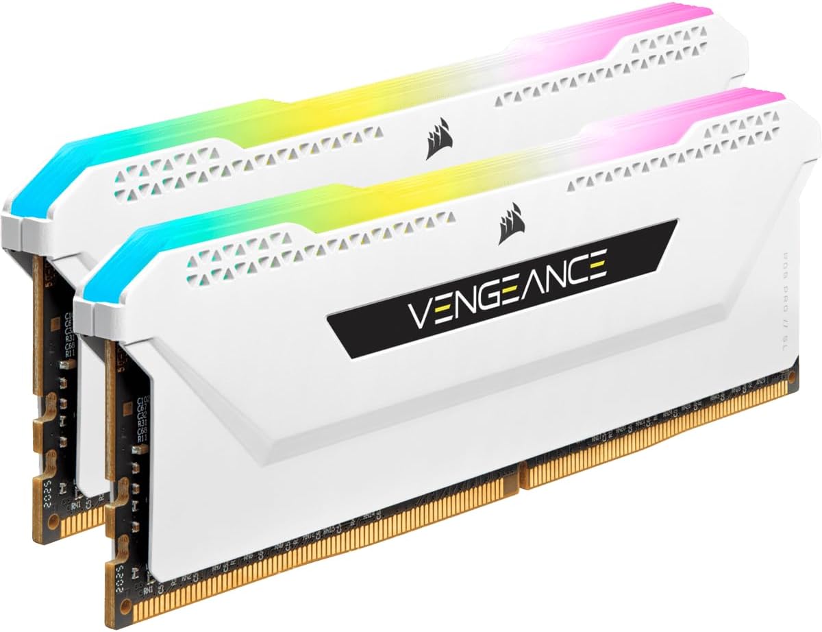 Пам'ять DDR4 RAM_32Gb (2x16Gb) 3600Mhz Corsair Vengeance RGB Pro SL White (CMH32GX4M2D3600C18W) - зображення 1