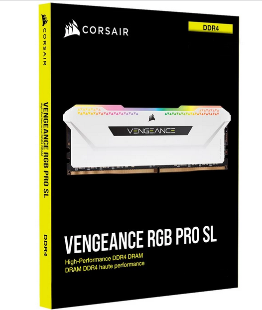 Пам'ять DDR4 RAM_32Gb (2x16Gb) 3600Mhz Corsair Vengeance RGB Pro SL White (CMH32GX4M2D3600C18W) - зображення 7