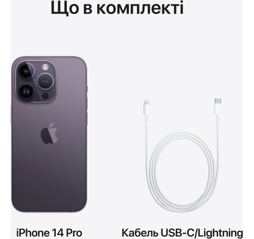 Смартфон Apple iPhone 14 Pro 256Gb Purple (MQ1F3) - зображення 8