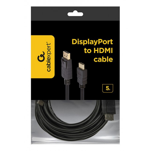 Кабель DisplayPort to HDMI, 5.0 м, Cablexpert (CC-DP-HDMI-5M) - зображення 5
