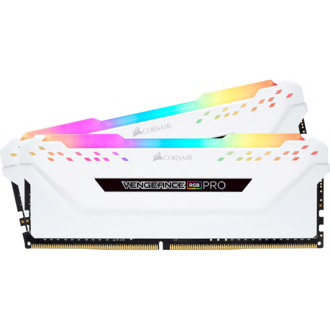 Пам'ять DDR4 RAM_16Gb (2x8Gb) 3600Mhz Corsair Vengeance RGB Pro White (CMW16GX4M2D3600C18W) - зображення 2
