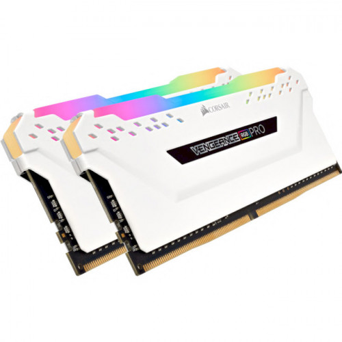 Пам'ять DDR4 RAM_16Gb (2x8Gb) 3600Mhz Corsair Vengeance RGB Pro White (CMW16GX4M2D3600C18W) - зображення 3