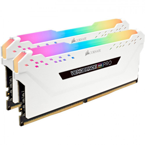 Пам'ять DDR4 RAM_16Gb (2x8Gb) 3600Mhz Corsair Vengeance RGB Pro White (CMW16GX4M2D3600C18W) - зображення 1