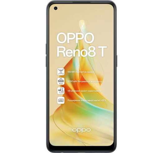 Смартфон Oppo Reno 8T 8\/128GB Black - зображення 2