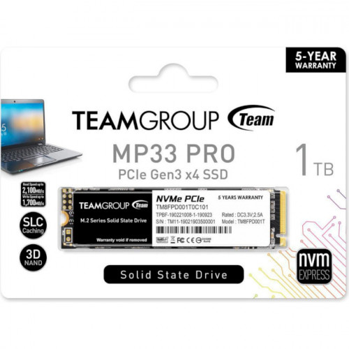Накопичувач SSD NVMe M.2 1000GB TEAM MP33 Pro (TM8FPD001T0C101) - зображення 4