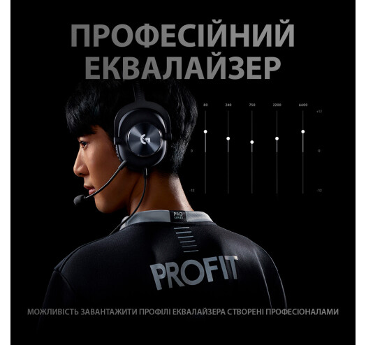 Гарнітура Logitech G PRO X Gaming Headset BLACK USB (981-000818) - зображення 8